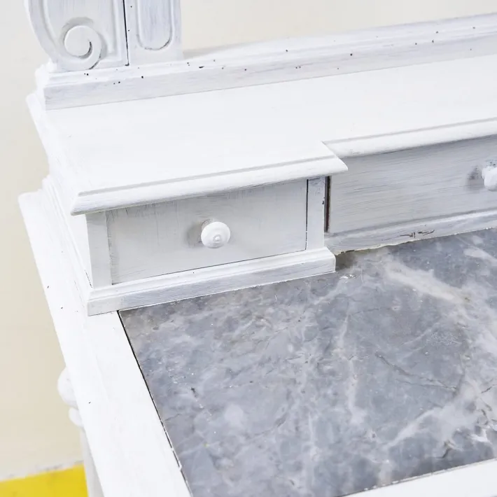 Pamono Make-Up Cabinet with Mirror and Marble, 1900s Online