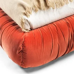 Pamono Mambo Orange Velvet Bed by Lorenza Bozzoli Outlet