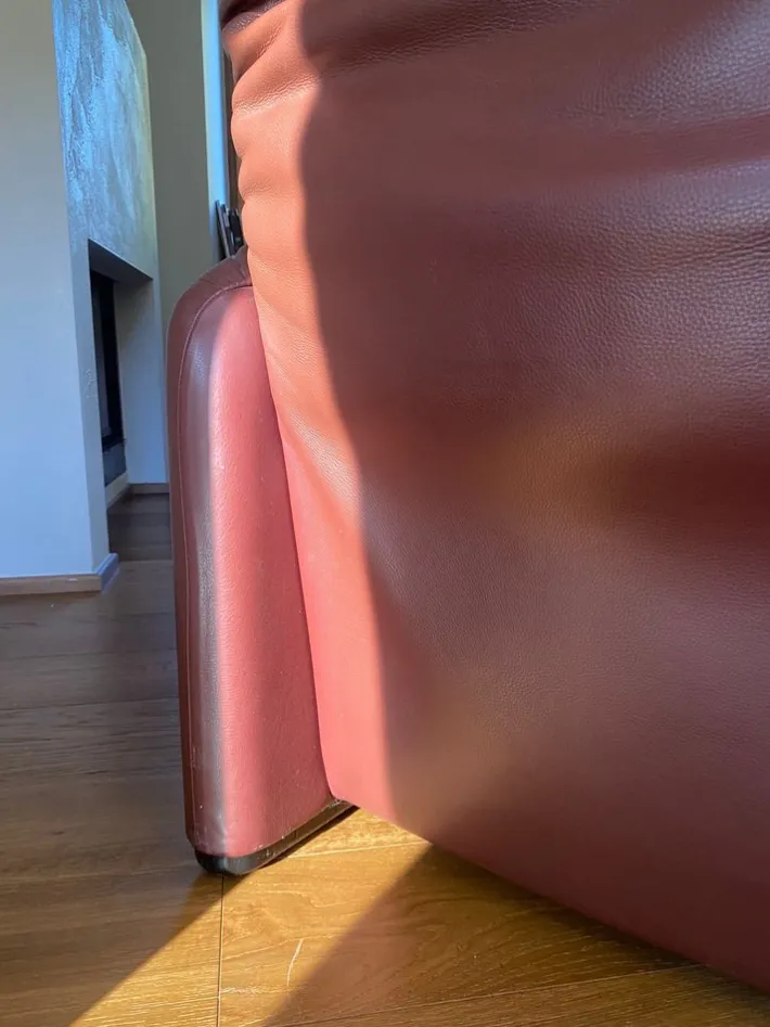 Pamono Maralunga Sofa and Armchairs in Burgundy Leather by Vico Magistretti for Cassina, 2000s, Set of 3 Clearance