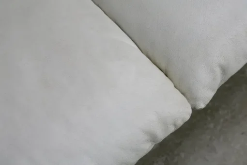 Pamono Maralunga Sofa in White Leather by Vico Magistretti for Cassina, Italy, 1970s New
