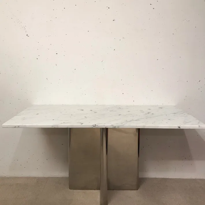 Pamono Marble and Metal Console Table, 1970s Best