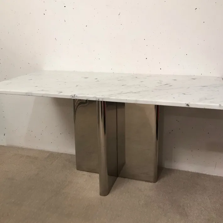 Pamono Marble and Metal Console Table, 1970s Best