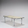 Pamono Marble and Tubular Metal Coffee Table, 1970s Hot