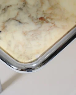 Pamono Marble and Tubular Metal Coffee Table, 1970s Hot