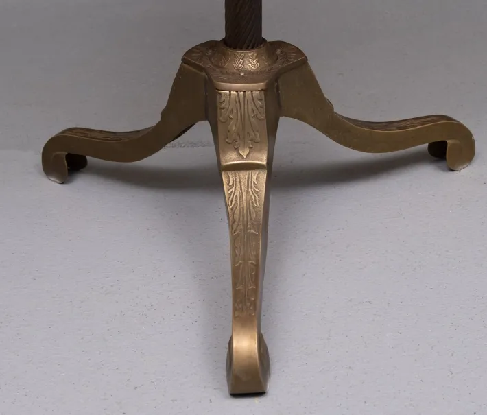 Pamono Marble Chest Board on Brass Stand, 1970s Sale