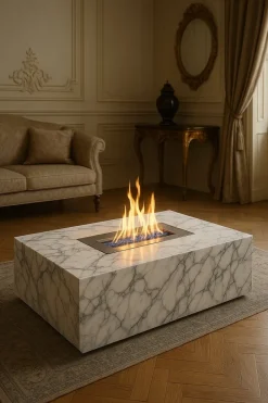 Pamono Marble Coffee Table in Arabescato by Andrea Grasso