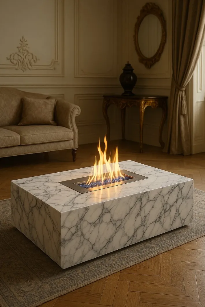 Pamono Marble Coffee Table in Arabescato by Andrea Grasso