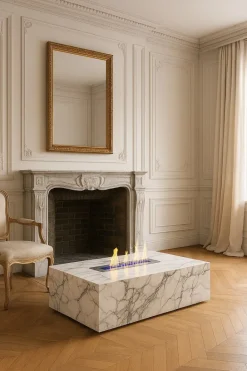 Pamono Marble Coffee Table in Arabescato by Andrea Grasso