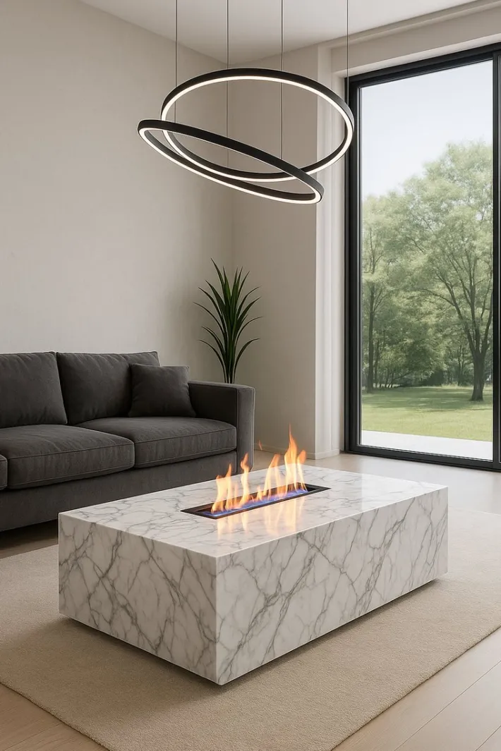 Pamono Marble Coffee Table in Arabescato by Andrea Grasso