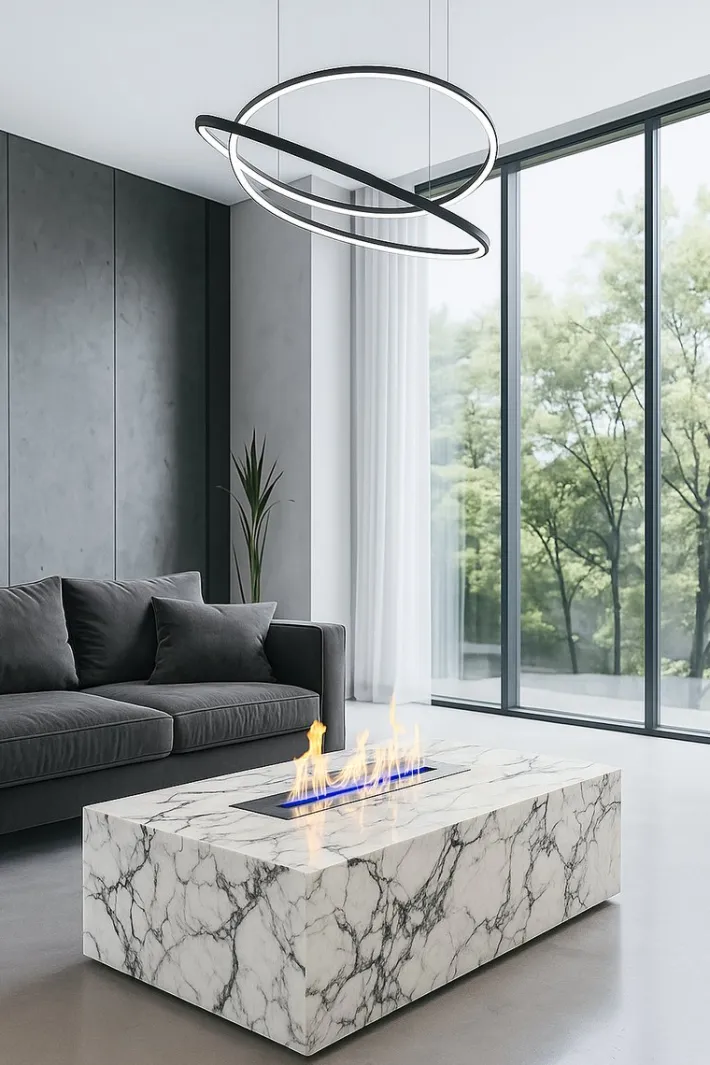 Pamono Marble Coffee Table in Arabescato by Andrea Grasso