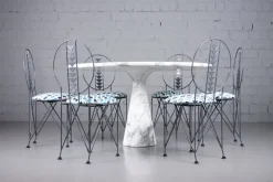 Pamono Marble Dining Table M1 by Angelo Mangiarotti for Skipper