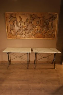 Pamono Marble Table with Cast Iron Legs New