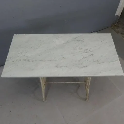 Pamono Marble Topped Garden Table on Cast Iron Frame Best