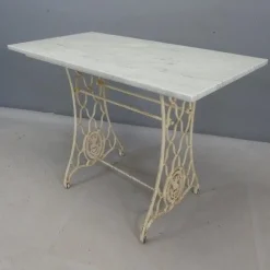 Pamono Marble Topped Garden Table on Cast Iron Frame Best