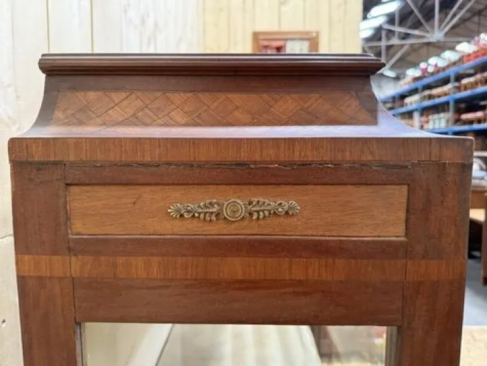 Pamono Marquetry Display Case in Wood Hot