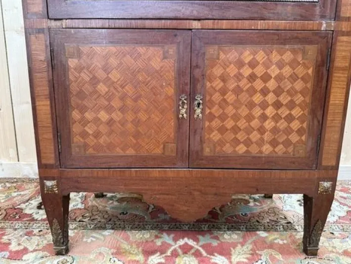 Pamono Marquetry Display Case in Wood Hot