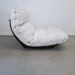 Pamono Marsala Chair with Ottoman by Michel Ducaroy for Ligne Roset, 1970s New