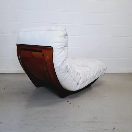 Pamono Marsala Chair with Ottoman by Michel Ducaroy for Ligne Roset, 1970s New