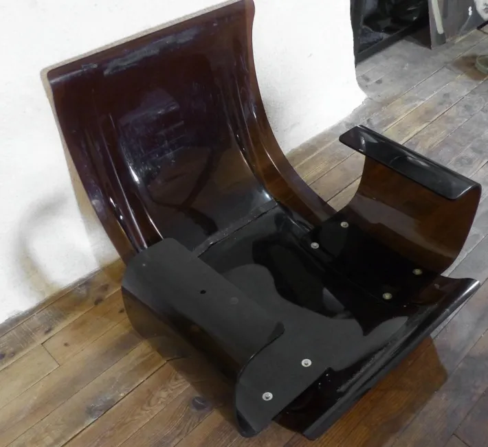 Pamono Marsala Leather Armchair by Michel Ducoy for Ligne Roset, 1970 New