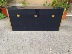 Pamono MB3 Sideboard in Blue Lacquered Wood and Brass by Luigi Caccia Dominioni for Azucena, Italy, 1960s Discount