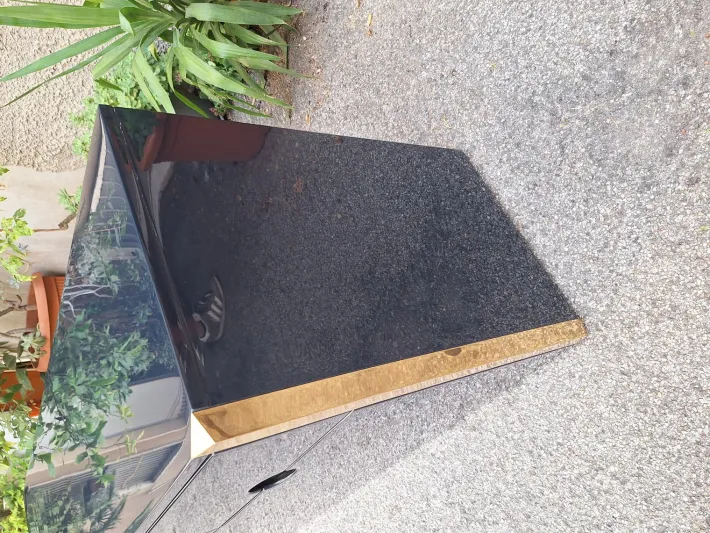 Pamono MB3 Sideboard in Blue Lacquered Wood and Brass by Luigi Caccia Dominioni for Azucena, Italy, 1960s Discount