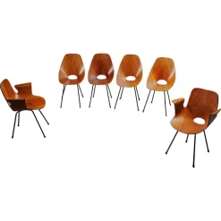 Pamono Medea Dining Chairs by Vittorio Nobile, 1950s, Set of 6 Clearance