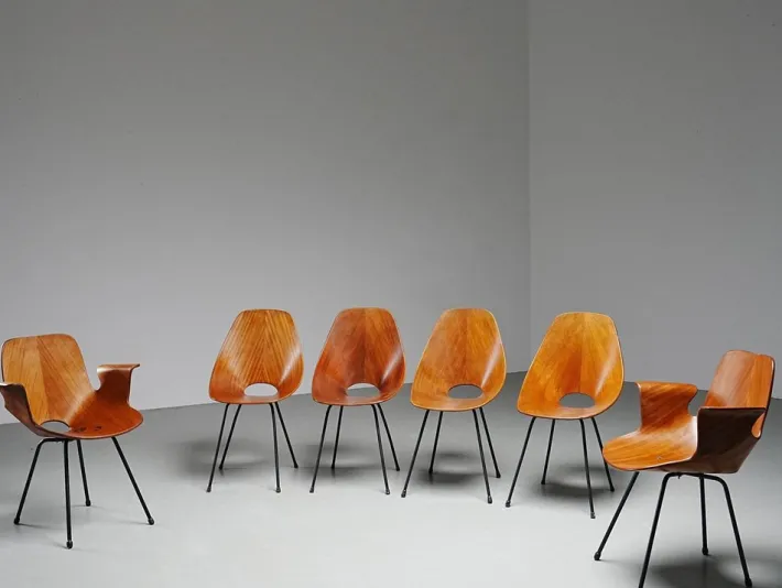 Pamono Medea Dining Chairs by Vittorio Nobile, 1950s, Set of 6 Clearance