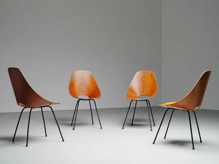 Pamono Medea Dining Chairs by Vittorio Nobile, 1950s, Set of 6 Clearance