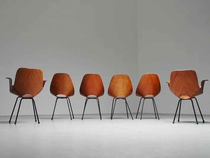 Pamono Medea Dining Chairs by Vittorio Nobile, 1950s, Set of 6 Clearance