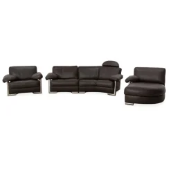 Pamono Medea Leather Sofa Set from Artanova, Set of 3