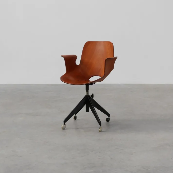 Pamono Medea Office Chair by Vittorio Nobili for Fratelli Tagliabue, 1950s New