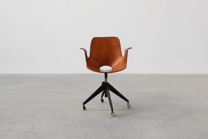 Pamono Medea Office Chair by Vittorio Nobili for Fratelli Tagliabue, 1950s New