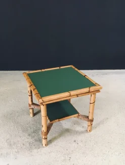 Pamono Mediterranean Bamboo Side Table in the style of Audoux Minet, France, 1950s Hot