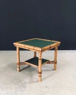 Pamono Mediterranean Bamboo Side Table in the style of Audoux Minet, France, 1950s Hot