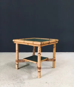 Pamono Mediterranean Bamboo Side Table in the style of Audoux Minet, France, 1950s Hot