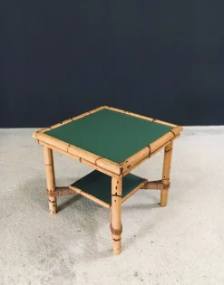 Pamono Mediterranean Bamboo Side Table in the style of Audoux Minet, France, 1950s Hot