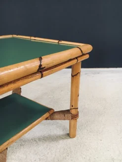 Pamono Mediterranean Bamboo Side Table in the style of Audoux Minet, France, 1950s Hot