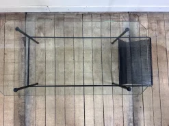 Pamono Metal and Glass Coffee Table by Gérard Guermomprez, 1956 Online