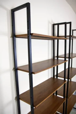 Pamono Metal and Teak Bookcases, 1960s, Set of 2