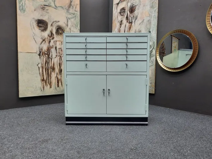 Pamono Metal Dentist Cabinet from Baisch, 1950s Hot