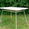 Pamono Metal Garden Table with Newspaper Shelf, 1950s Sale