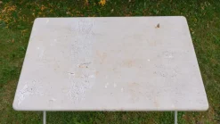 Pamono Metal Garden Table with Newspaper Shelf, 1950s Sale