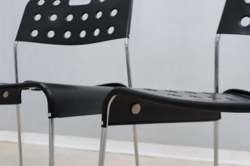 Pamono Metal Omstak Chairs by Rodney Kinsman for Bieffeplast, 1970s, Set of 6 New