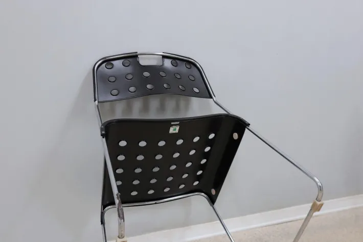 Pamono Metal Omstak Chairs by Rodney Kinsman for Bieffeplast, 1970s, Set of 6 New