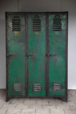 Pamono Metal 3-Piece Cabinet with Numeration, 1930s Discount