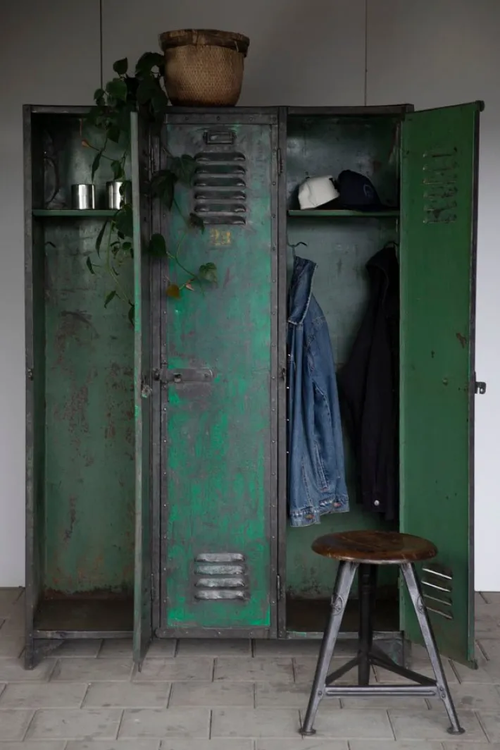 Pamono Metal 3-Piece Cabinet with Numeration, 1930s Discount