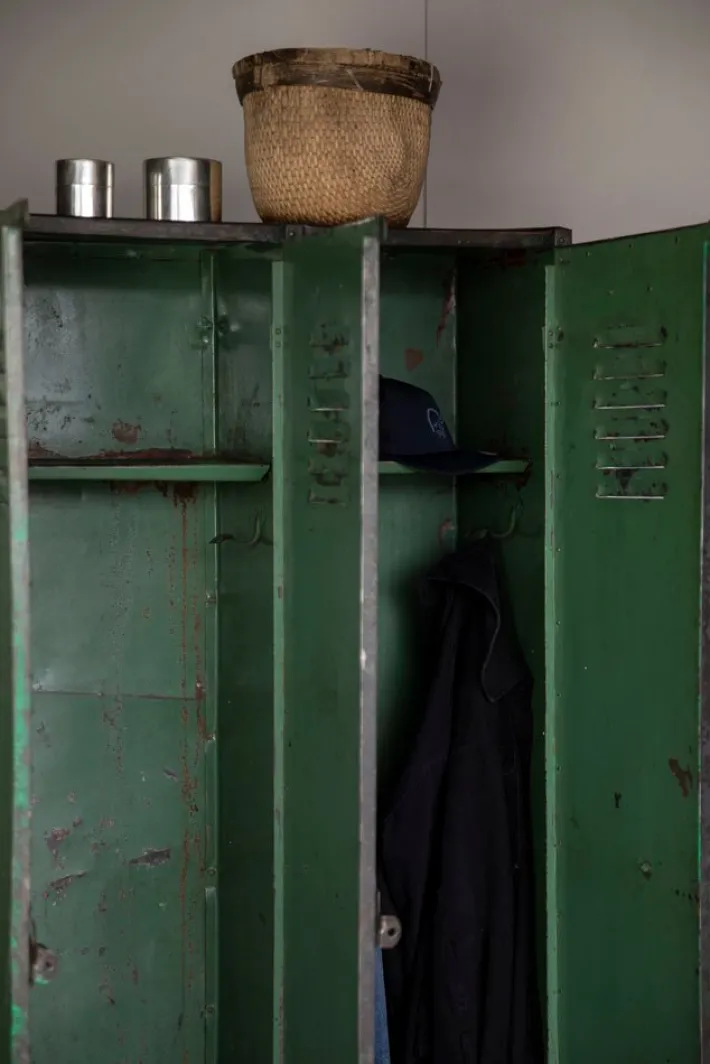 Pamono Metal 3-Piece Cabinet with Numeration, 1930s Discount