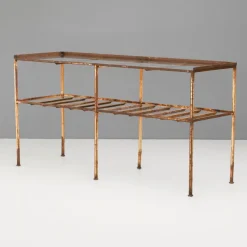 Pamono Metal Table with Glass Top, 1930s Online