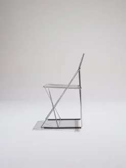 Pamono Metal X-Lines Chair attributed to Niels Jørgen Haugesen, 1970s Best