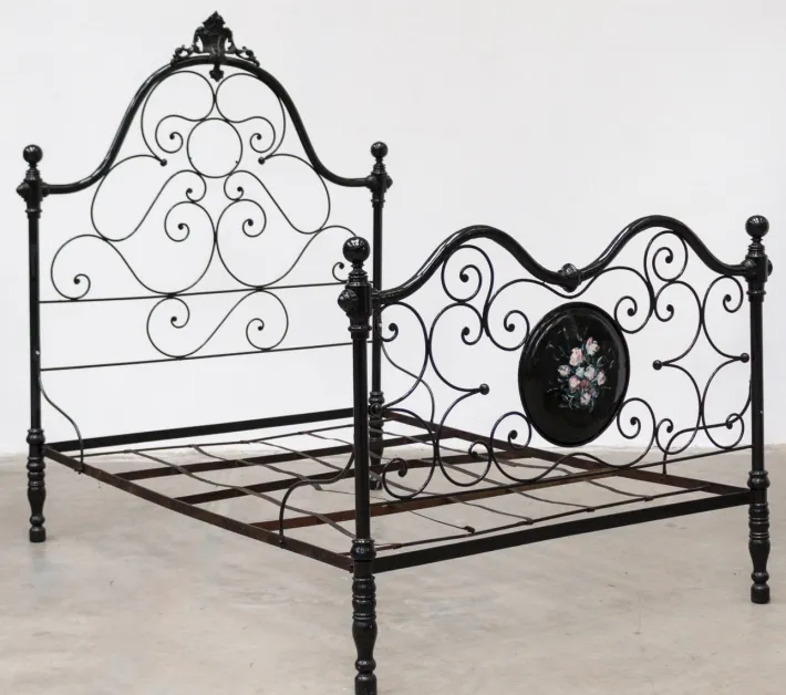 Pamono Mid 19th Century Wrought Iron Bed, France Hot